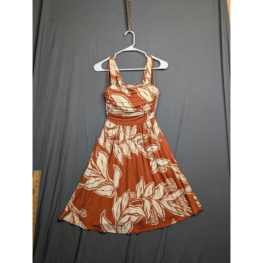 Soma Soft Jersey Rouched Short Bra‎ Dress Leaf It Be Sun Baked Women's XS